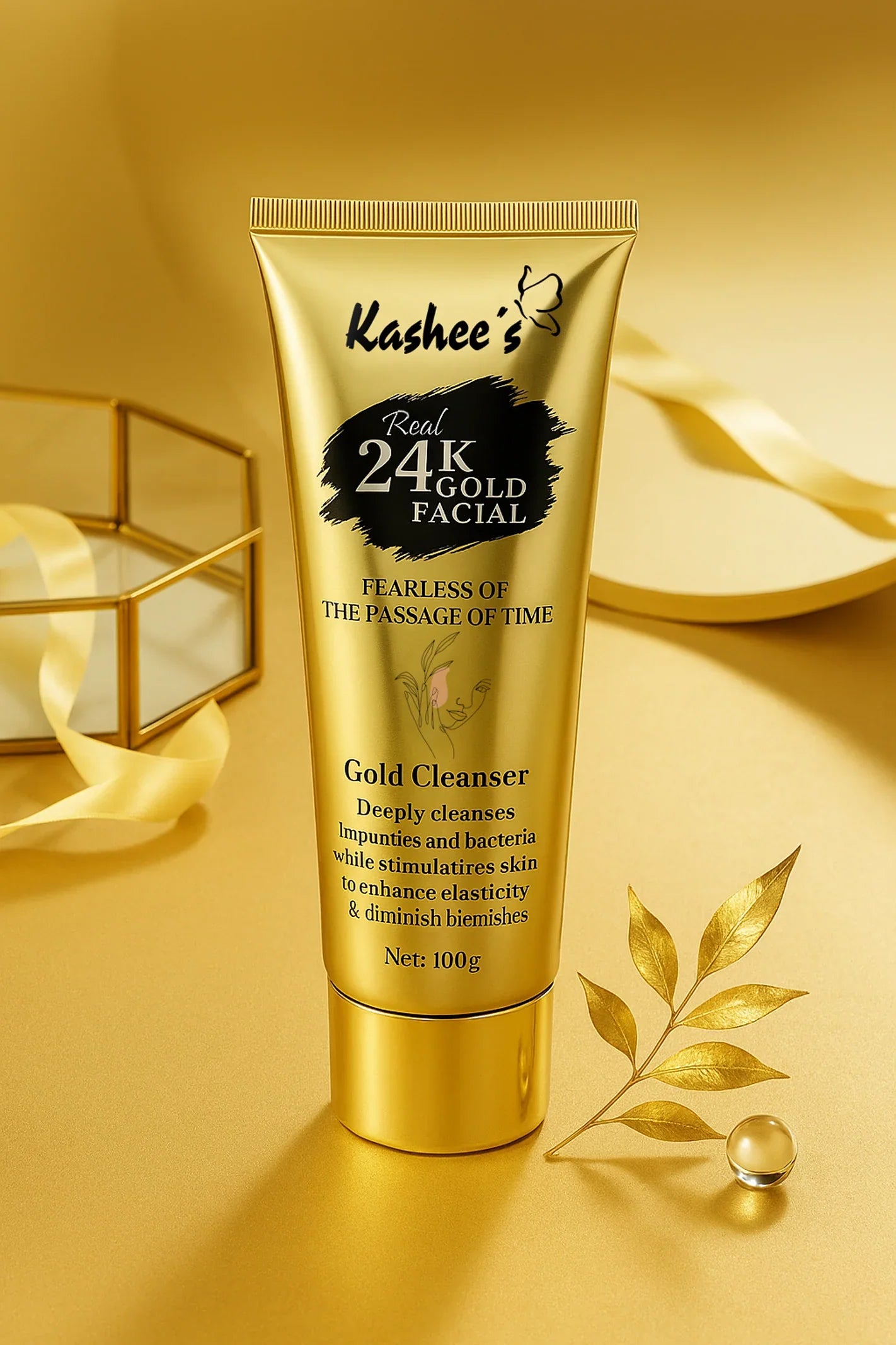 Kashees Real 24K Gold Facial Box AZADI-DEAL