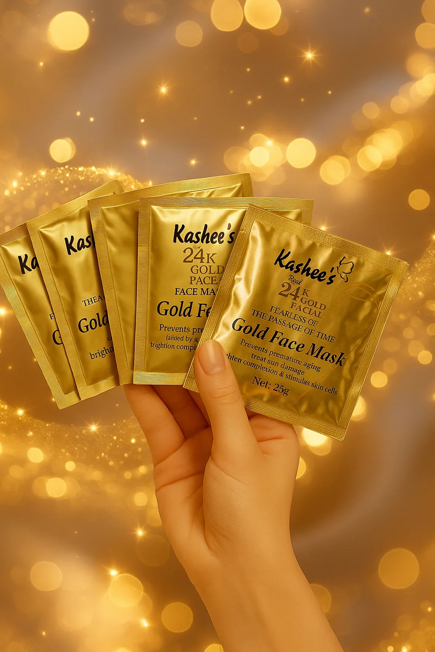 Kashees Real 24K Gold Facial Box AZADI-DEAL