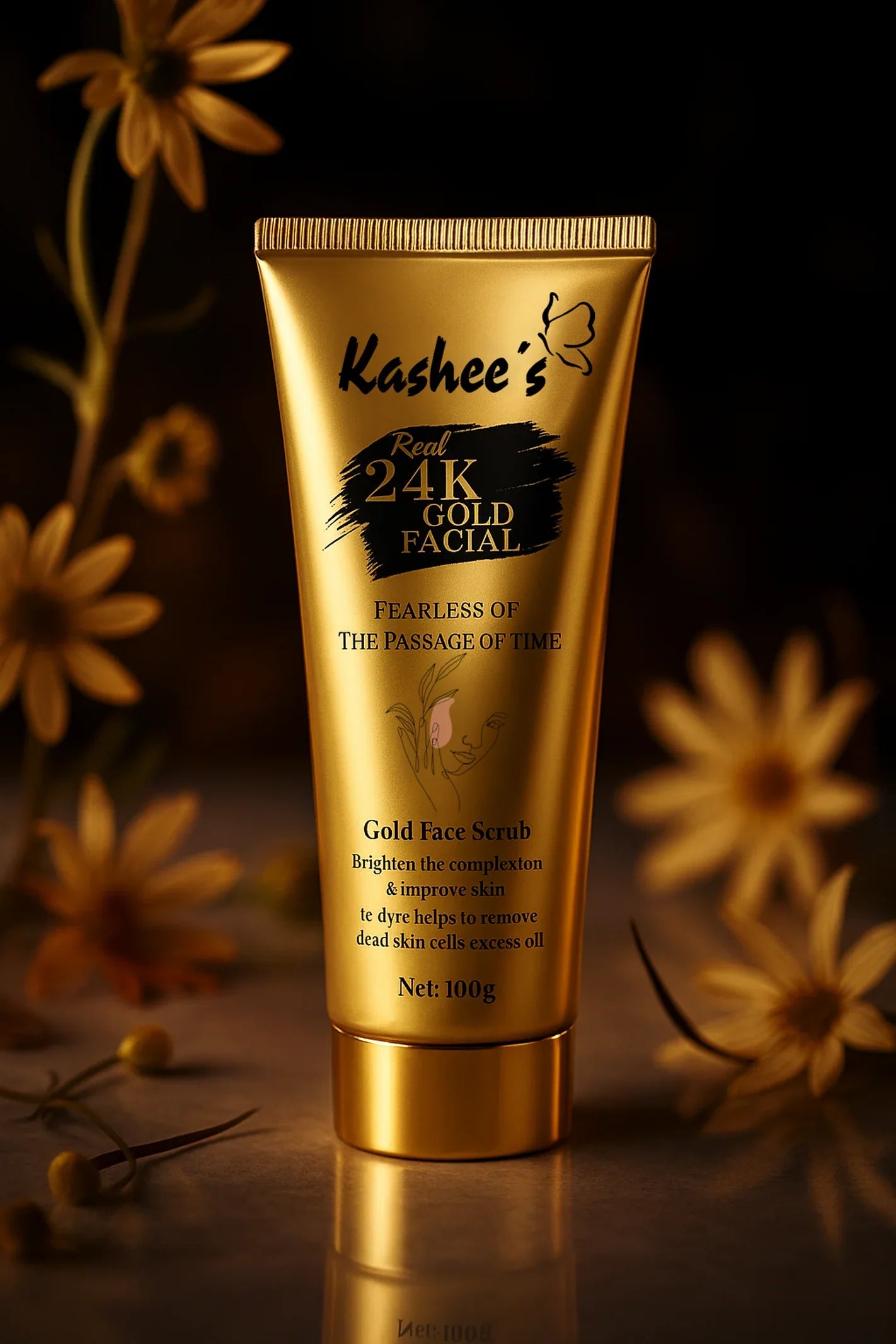 Kashees Real 24K Gold Facial Box AZADI-DEAL